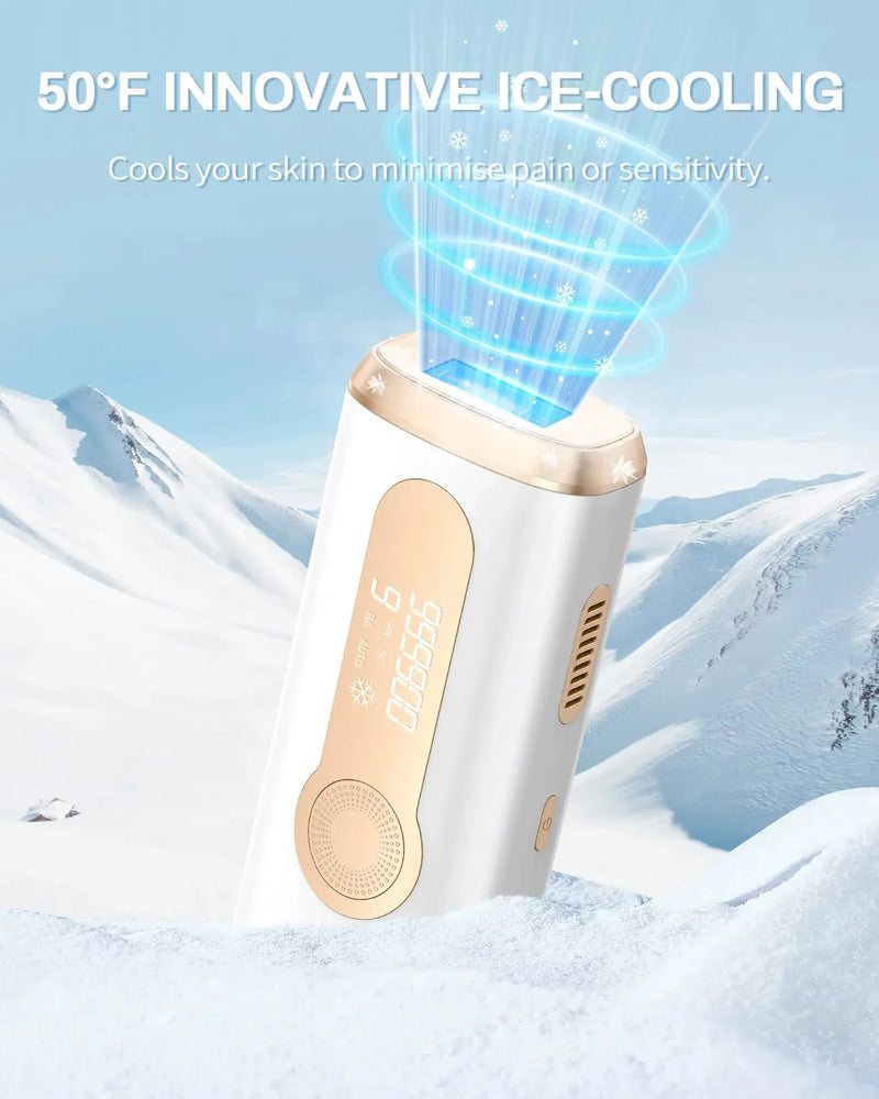 IPL Laser Hair Removal Device Ice-Cooling 3 in 1 Painless Photoepilator Permanent Whole Body Treament at Home For Men and Wome